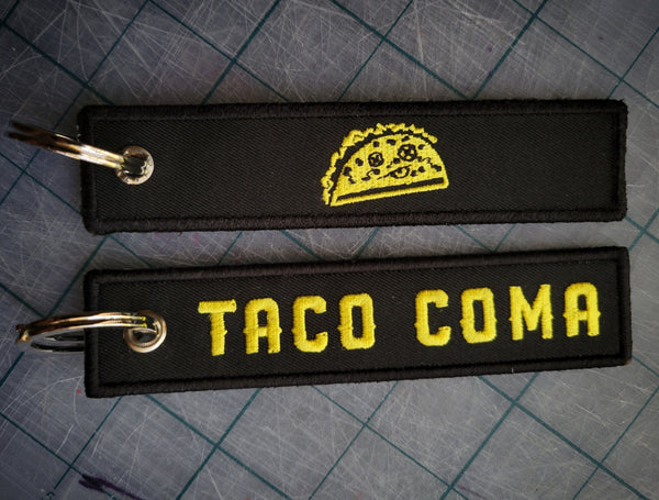 Taco Coma Embroidered Keychain (v2)