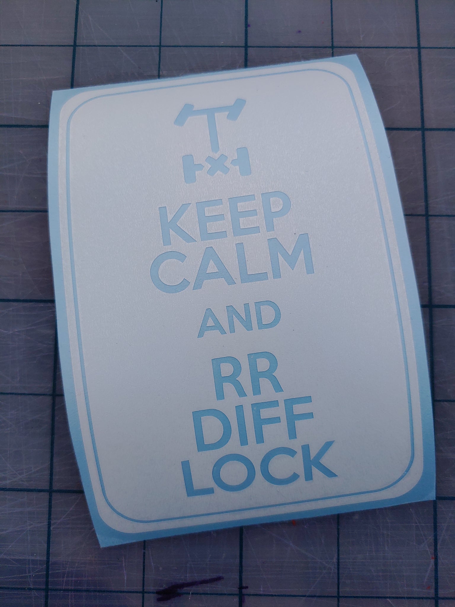 Keep Calm and RR DIFF LOCK decal