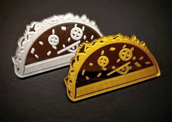Gold/Silver Mirror Tacos Pair